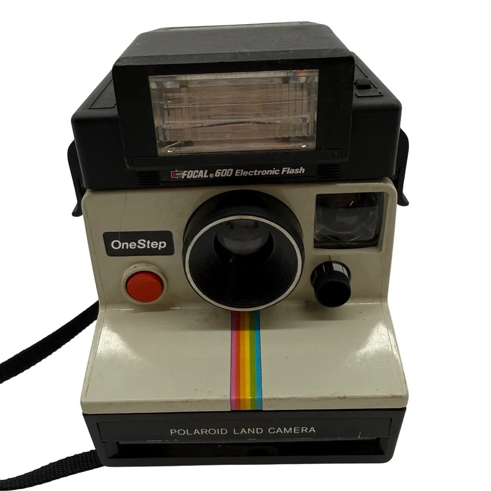 Vintage‎ Polaroid OneStep Land Camera Instant Film Camera with flash Rainbow
